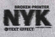 Broken printer Text Effect, a Layer Style Add-On by OneVectorStock (Thumbnail 1 of 4)