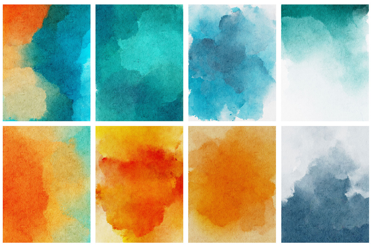 Hand drawn watercolor backgrounds, a Texture Graphic by Deveze Art & Co (Photo 4 of 13)