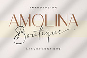 Amolina Boutique Font Duo, a Script Font by Letter Fresh (Thumbnail 1 of 7)