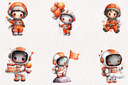 Cute Astronaut Clipart, a Seasonal Illustration by CreationArt (Thumbnail 3 of 5)
