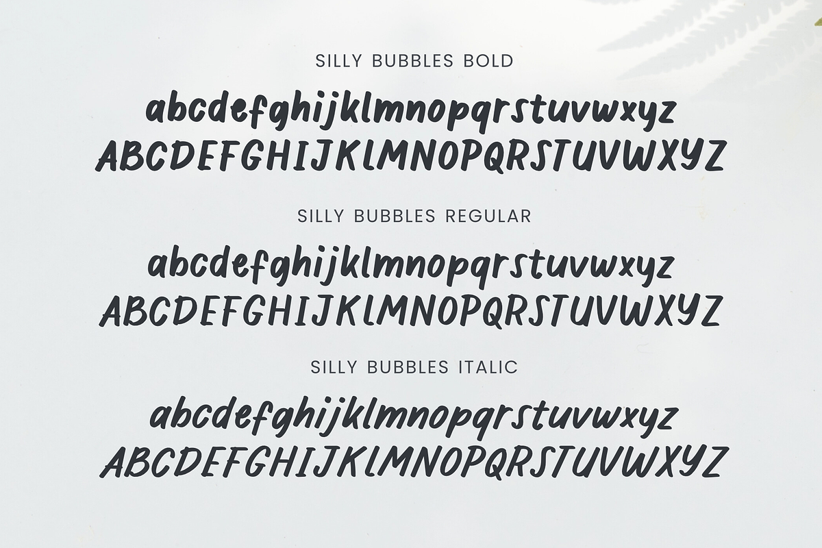 Silly Bubbles Handwriting Font, a Handwritten Font by Suntype | Sunshine Std (Photo 3 of 10)