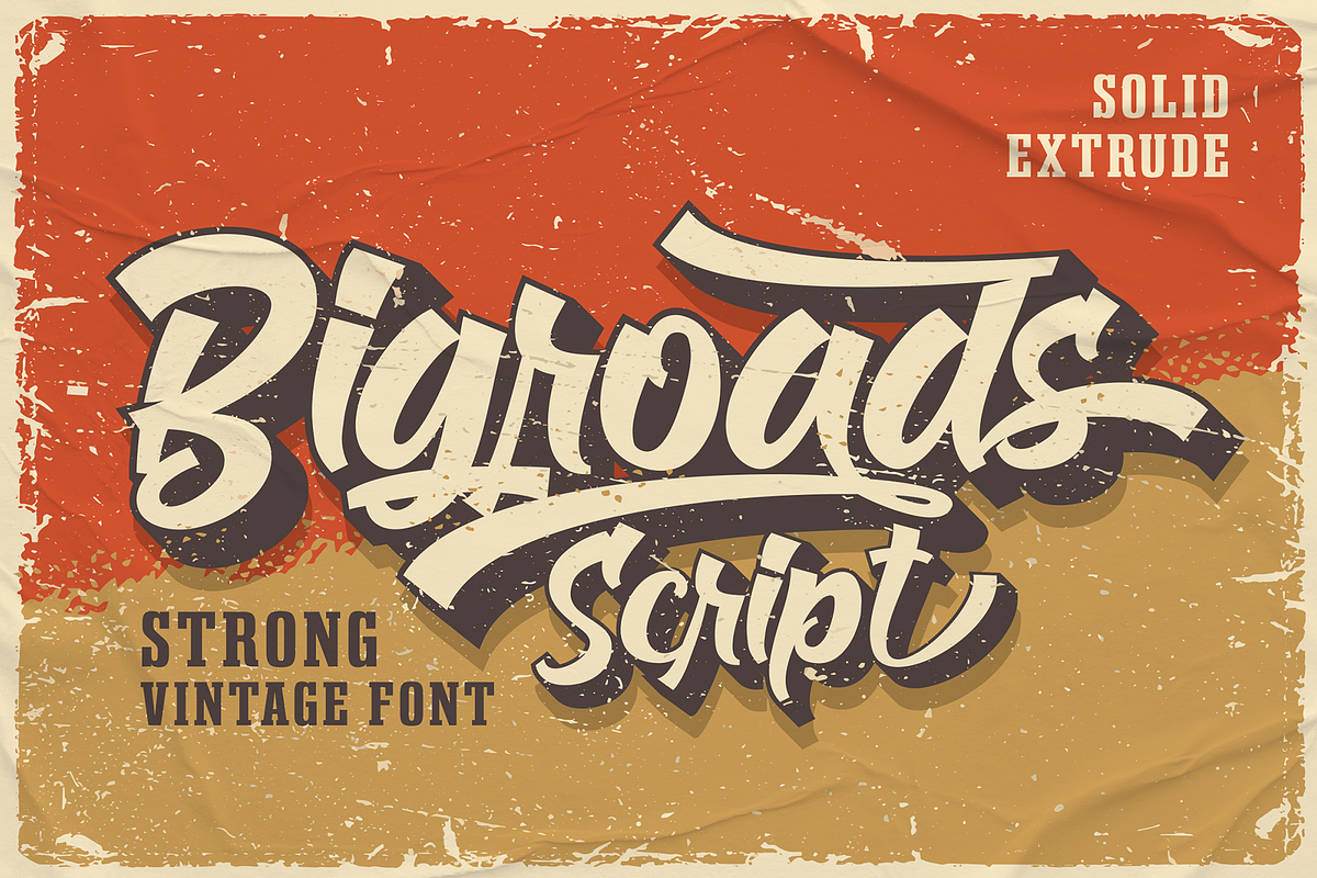 Bigroads Script - Retro Font, a Script Font by figuree studio (Photo 1 of 10)