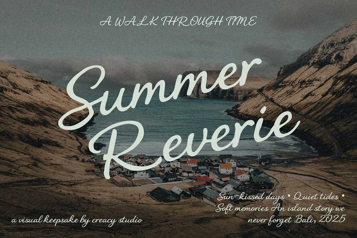 The Florishia – Romantic Nostalgic S, a Script Font by Creacy Studio (Photo 8 of 9)