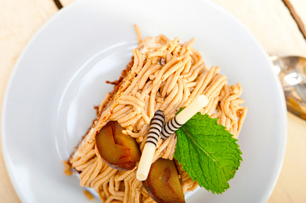 chestnut cream cake dessert, a Background Photo by keko64