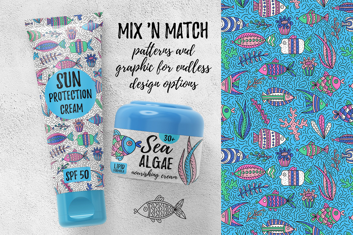 Marine Life, a Pattern Graphic by Pippi Draws (Photo 6 of 9)