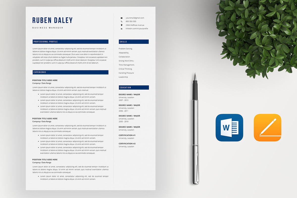 Modern Resume Template Cover letter, a Resume Template by SalientResume (Photo 2 of 5)