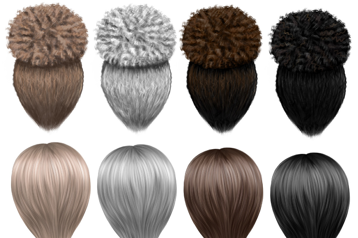 Natural hair clipart, an Illustration by Elenbushe (Photo 14 of 19)