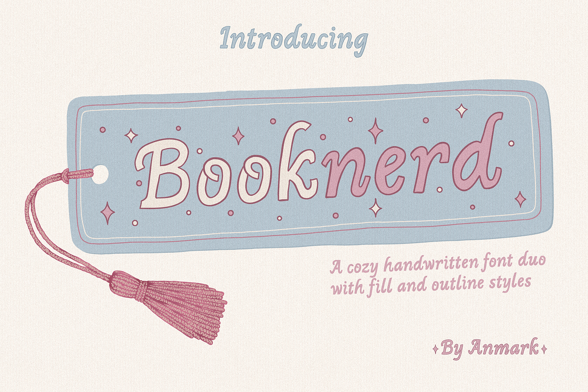 Booknerd | Handwritten Font DUO, a Handwritten Font by AnMark (Photo 1 of 16)