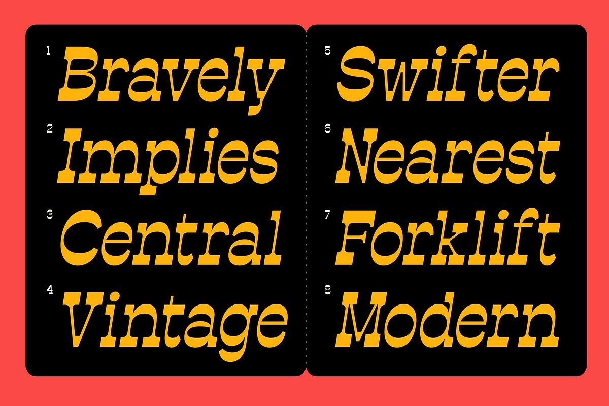 Estripe - A Reversed Contrast Font, a Slab Serif Font by Glyphminds Studios (Photo 5 of 10)