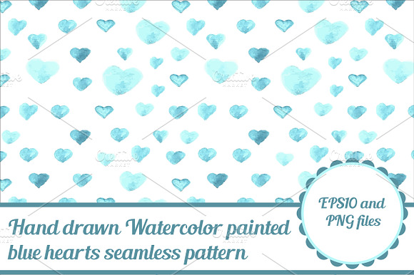 Watercolor vector seamless pattern preview 2