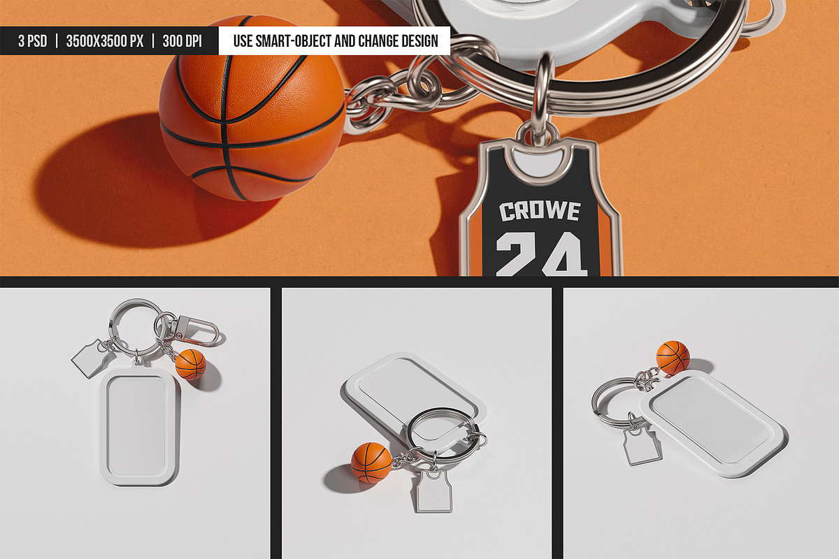 Basketball Keychain Mockup, an Advertising Mockup by SD Mockup (Photo 5 of 5)