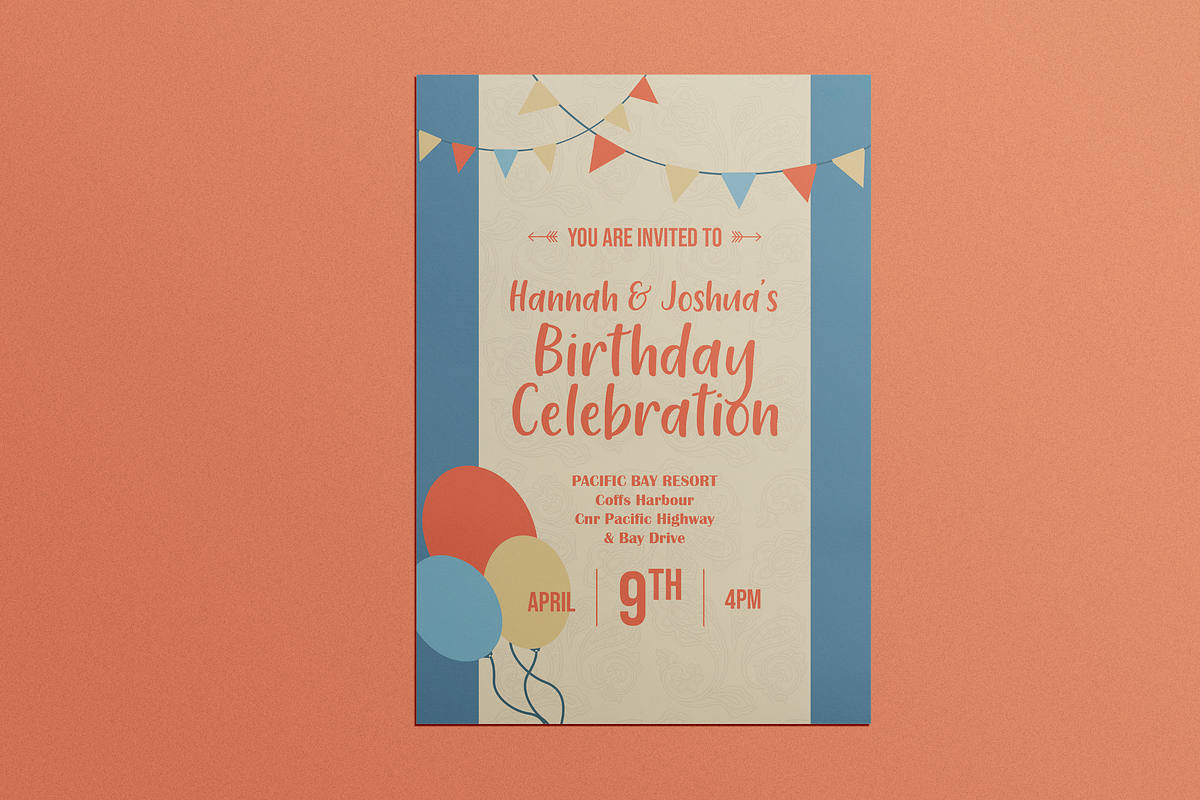 Kids Birthday Invitation Design, an Invitation Template by Starline Creative (Photo 3 of 4)