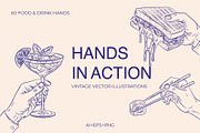 Hands in Action – Illustration Kit, a Food Illustration by Chaka_32 (Thumbnail 1 of 4)