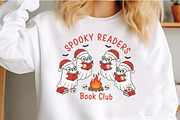 Festive Ghost Reading PNG, an Illustration by Craft Nest (Thumbnail 3 of 6)