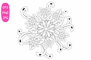 Flower Mandala: 5 Adult Coloring 3, a Poster Template by Michiru13 (Thumbnail 6 of 6)