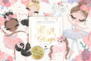 Ballerina Elegant Nursery Clipart, a Person Illustration by KaramfilaS (Thumbnail 1 of 4)