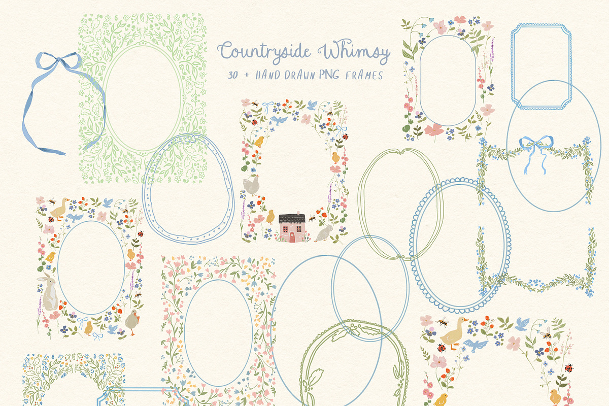 Cottagecore PNG Frames, Illustration, a Decorative Illustration by whiteheartdesign (Photo 6 of 57)