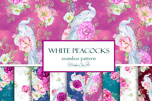 white peacocks patterns