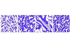 blue flat pattern. cyan ornament, an Illustration by Stock-Smart-Start
