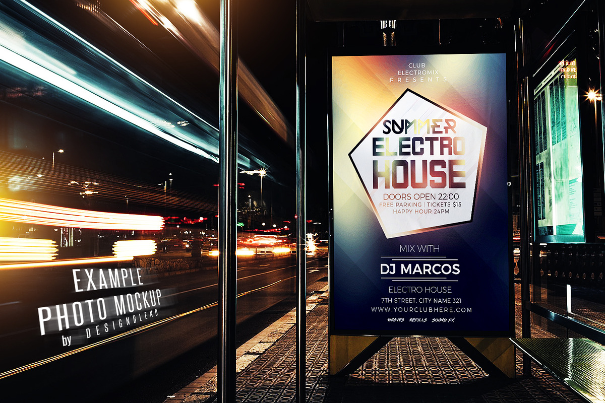 Summer Electro House Flyer Template, a Flyer Template by designblends@gmail.com (Photo 3 of 3)