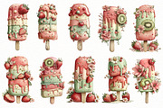 Whimsical summer ice cream clipart, an Illustration by Designworld (Thumbnail 2 of 5)