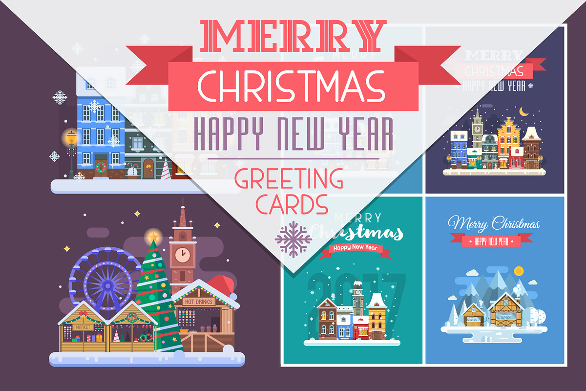 New Year and Christmas Cards, a Card Template by Alex Krugli (Photo 1 of 7)