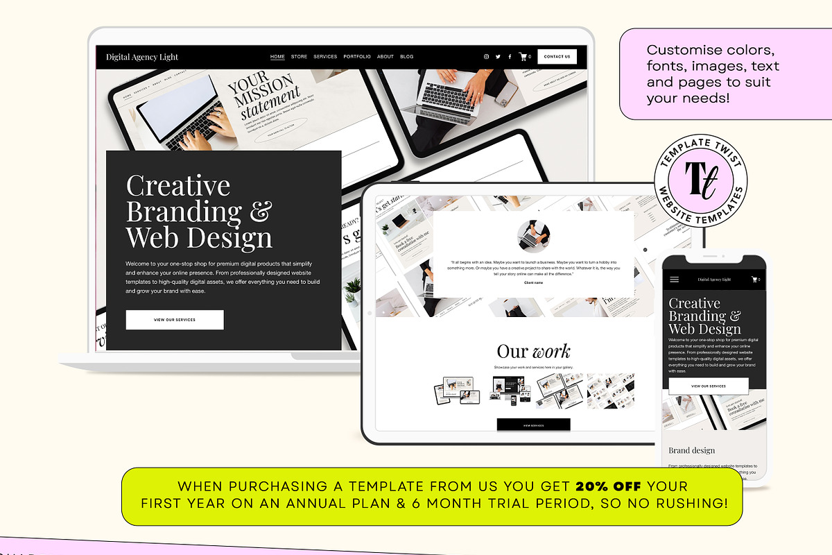Minimal Portfolio Website, a Squarespace Template by Template Twist Shop (Photo 7 of 10)