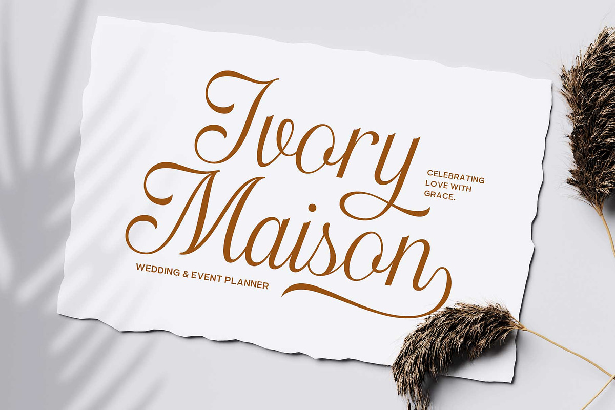 Haydenta - Calligraphic Script, a Script Font by Novitype (Photo 3 of 12)