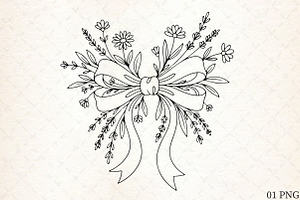Coquette Flowers Sublimation Design, an Illustration by Libby Wishes