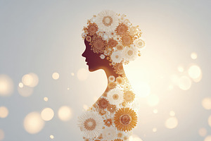 Floral silhouette of a woman, an Abstract Photo by AlyaAnd