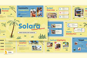 Solara Summer Festival Google Slides, a Presentation Template by Loin Studio