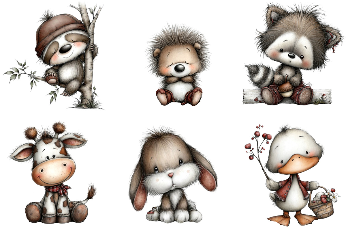 Baby Animal Clipart Bundle, an Illustration by DreamArtGraphic (Photo 5 of 5)