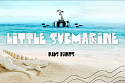 Little Submarine Kids Fonts, a Script Font by KAZUKA (Thumbnail 1 of 7)