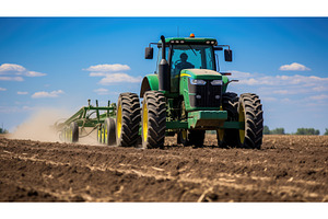 farming corn planter ai generated, an Industrial Photo by pikepicture