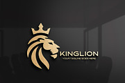 Royal King Lion Logo Design, a Branding & Logo Template by YUDesignStore (Thumbnail 1 of 10)