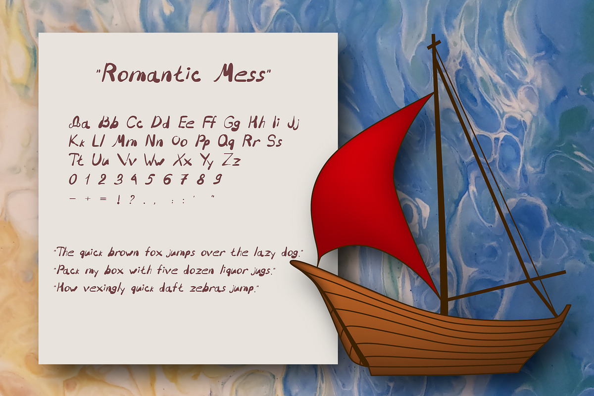 Font Romantic Mess., a Handwritten Font by Digital illustration shop (Photo 4 of 5)