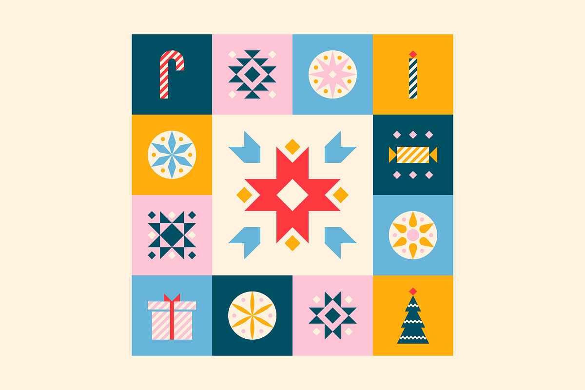 Christmas Holiday Pattern Geometric, a Pattern Graphic by Neo Geo (Photo 2 of 7)