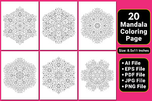 Mandala Coloring Book Pages, a Pattern Graphic by mirajeee
