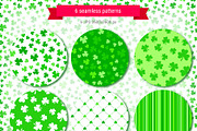 Happy St. Patrick's Day backgrounds, a Pattern Graphic by Slanapotam (Thumbnail 2 of 2)