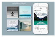 INSTAGRAM TEMPLATE PACK : OCEAN, a Social Media Template by AtelierCartouche (Thumbnail 2 of 3)