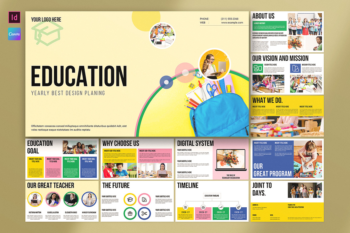 Education Presentation Template, a Presentation Template by E-Type (Photo 1 of 5)