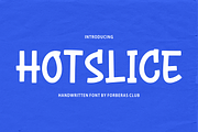 Hotslice | Handwritten Font, a Script Font by Forberas Club (Thumbnail 1 of 9)
