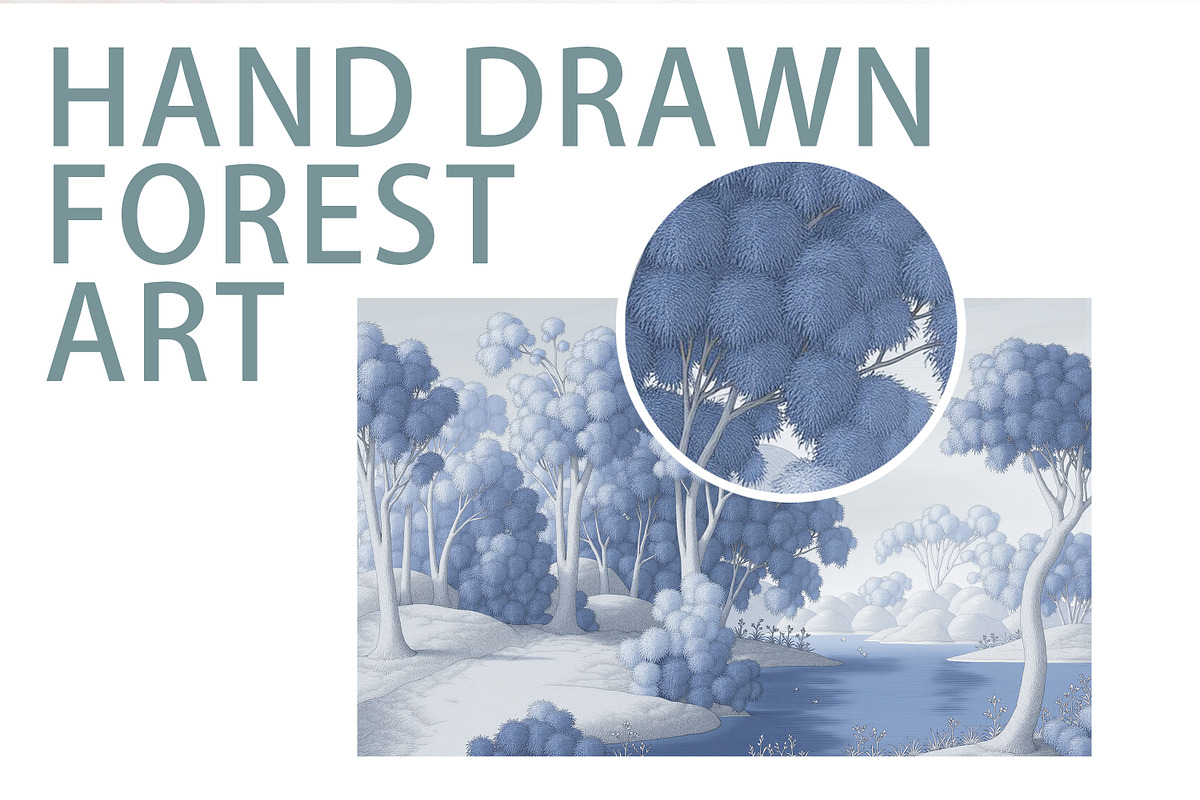 Abstract forest art wallpaper, an Illustration by fei long (Photo 4 of 9)