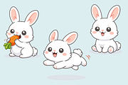 Cute Bunny Kawaii Cartoon Character, an Animal Illustration by Artpon Illustration (Thumbnail 3 of 3)