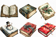 Vintage Book Christmas Sublimation, an Illustration by Craft Nest (Thumbnail 4 of 6)