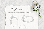 Line Art Wildflowers Clipart, a Decorative Illustration by BlumenSoul (Thumbnail 6 of 9)