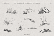 Sketches featuring Grass and Rocks, an Object Graphic by TheMountBirdStudio (Thumbnail 4 of 6)