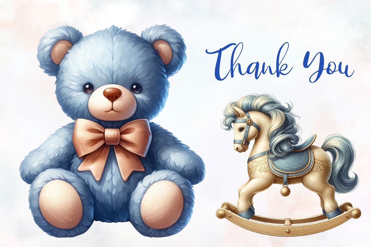 Dusty Blue Beige Baby Nursery PNG, an Illustration by RobertsArt (Photo 5 of 8)