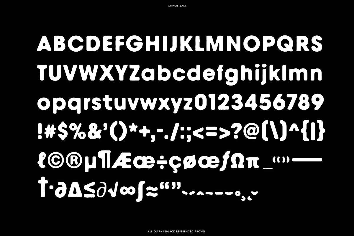 Cringe Sans - A Distressed Typeface, a Sans Serif Font by Bnick (Photo 4 of 14)
