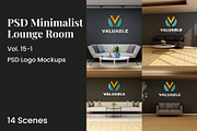 PSD Minimalist Lounge Wall Mockup, a Product Mockup by Ayy (Thumbnail 1 of 15)